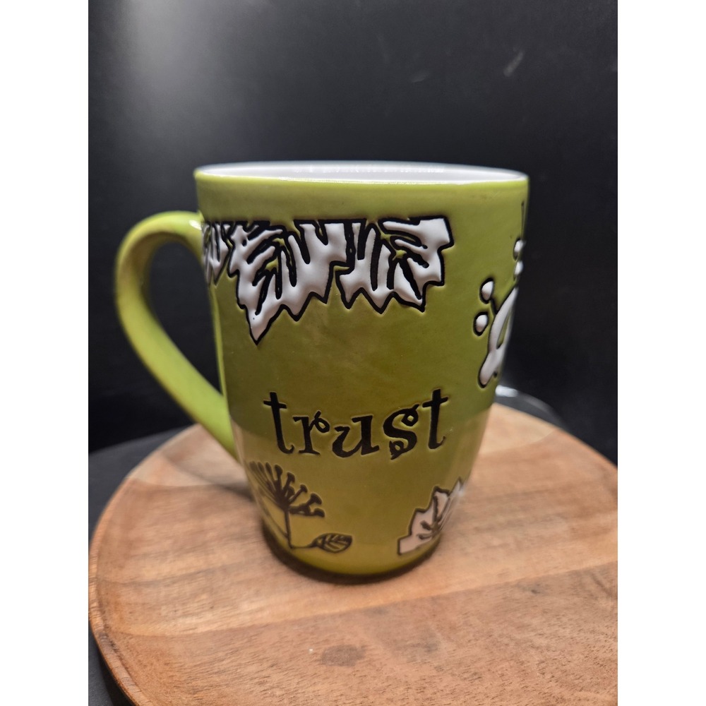 Christian Art Gifts Trust Coffee Mug Unisex OS Green Floral Botanical Ceramic